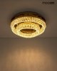  Lampa sufitowa plafon LED w stylu glamour kryształowa okrągła SAVOY 2 złota MSE1501100530 Moosee King Home